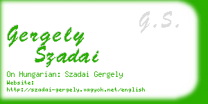 gergely szadai business card